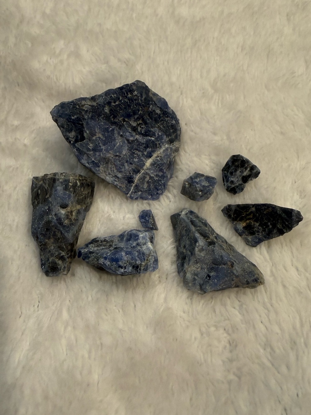 Natural Blue Sodalite Rough Stones - Home Accents